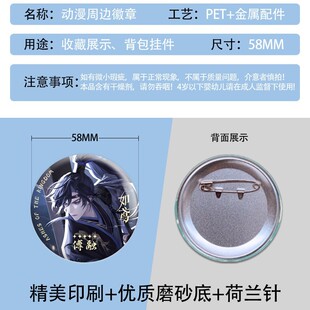 代号鸢双闪徽章孙策刘辩傅融左慈袁基同人现货吧唧马口铁谷子胸针