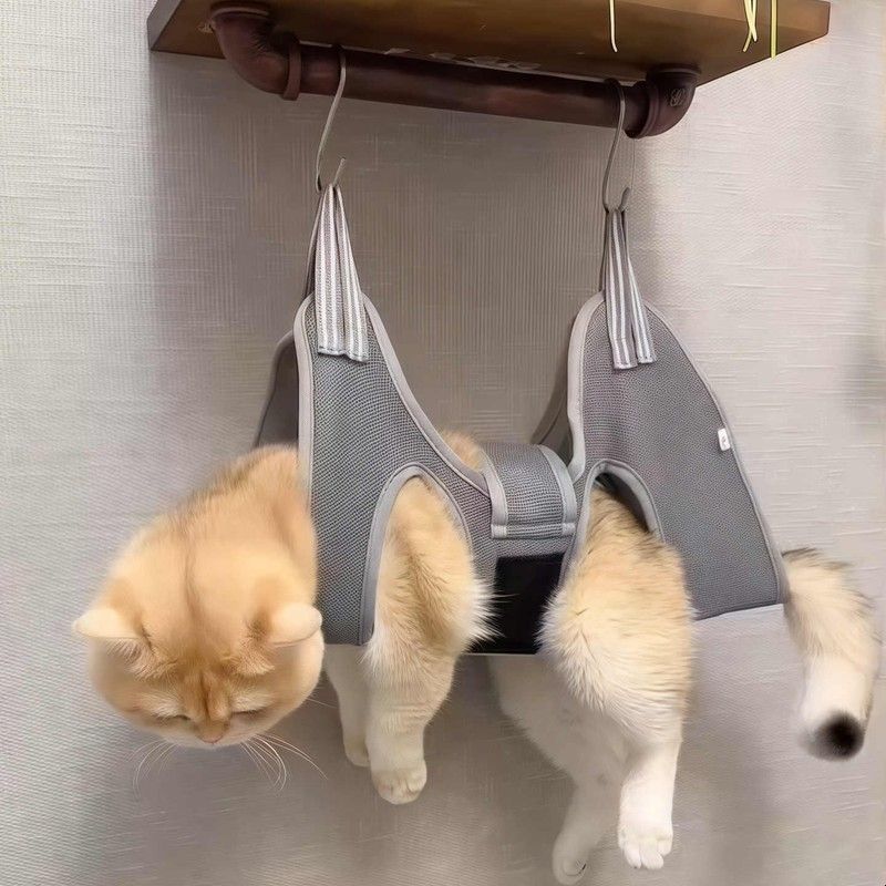 猫咪剪指甲神器固定包洗耳朵防挣脱防抓咬狗狗洗脚宠物美容用吊床