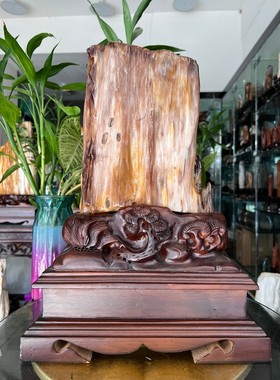 树化玉硅化木摆件冰种木化石128804客厅木化玉缅甸树化石客厅奇石