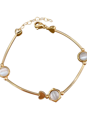 恋约猫眼石爱心手链女时尚手饰品