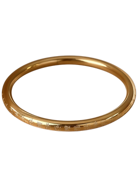 恋约镀金万福手镯女古法手工镯子