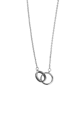 恋约女双环项链气质毛衣链