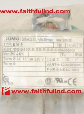 Jumo 60002085 久茂全新温度传感器 EM-5 602021/0005-046 50询价