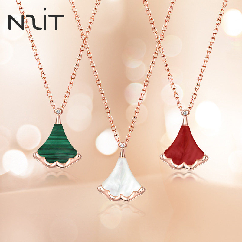 N2IT公主小裙子钻石扇形吊坠