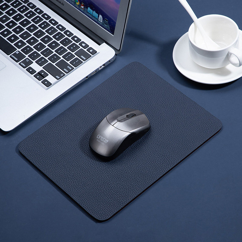 头层牛皮鼠标垫超大真皮电脑桌面垫手工定制双面双色写字台皮垫子