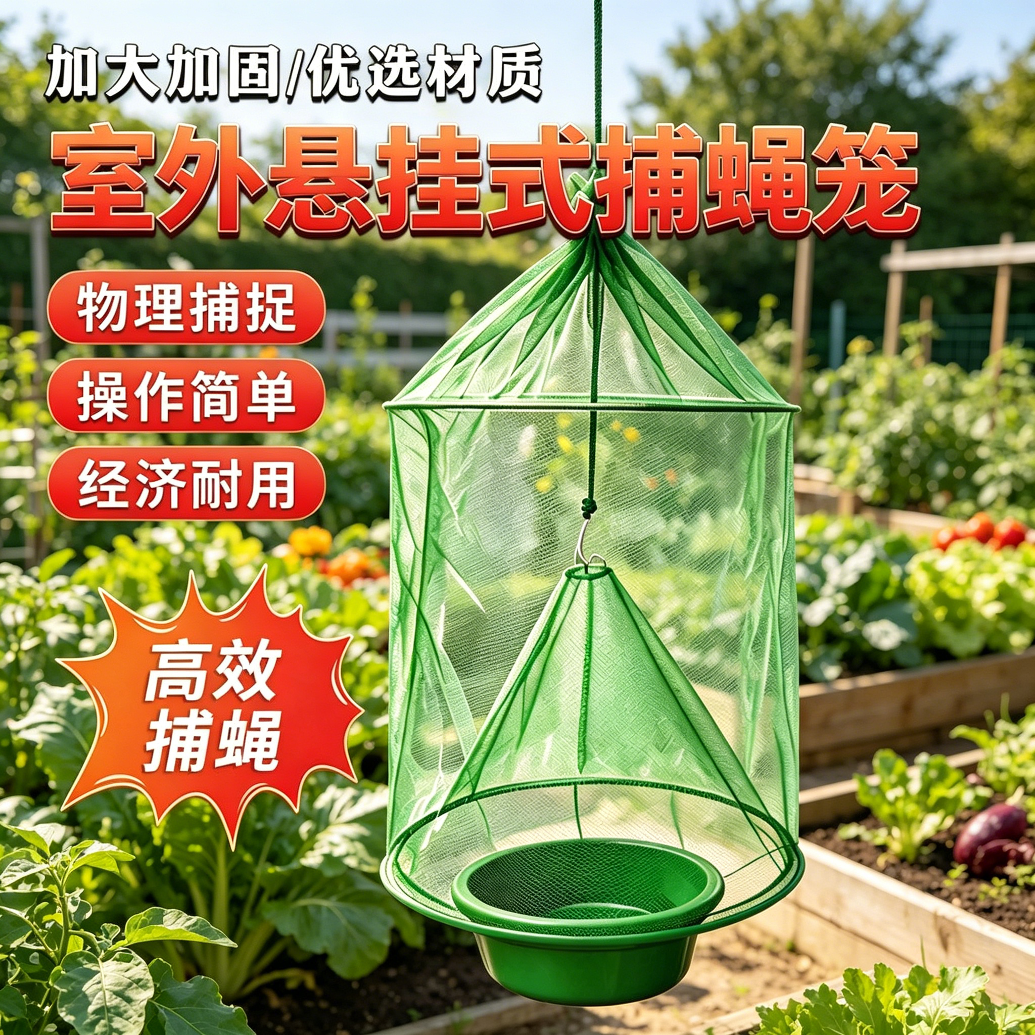 苍蝇笼灭蝇器抓苍蝇捕捉器网捕蝇笼捕蝇器家用户外补捉灭蝇子通用