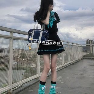 JK原创制服正版 初音甜美显瘦日系甜美少女百褶裙水手服套装 女短袖
