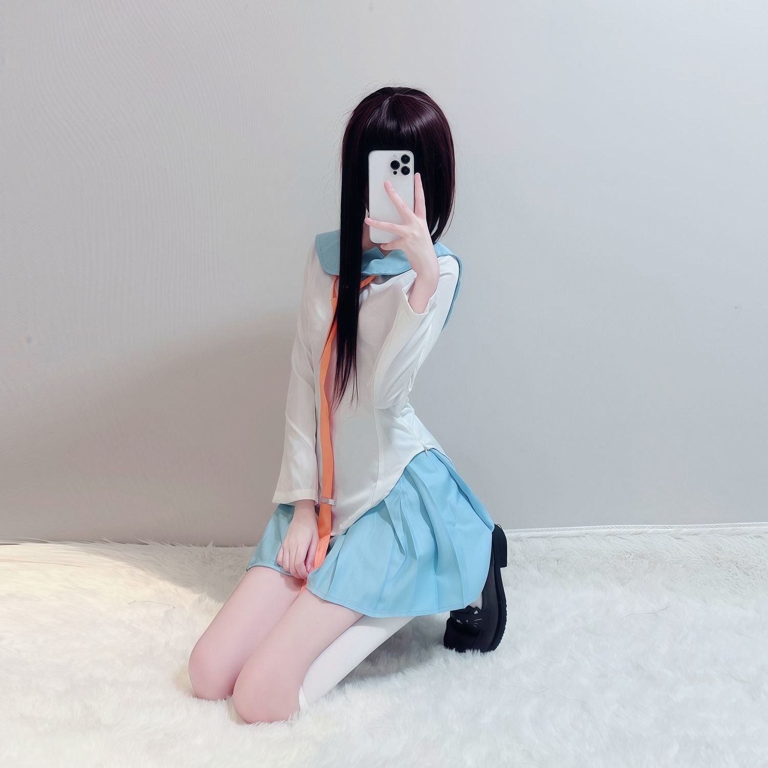 伪恋小野寺小咲cos服凡矢理学院校服JK制服水手服百褶裙长袖