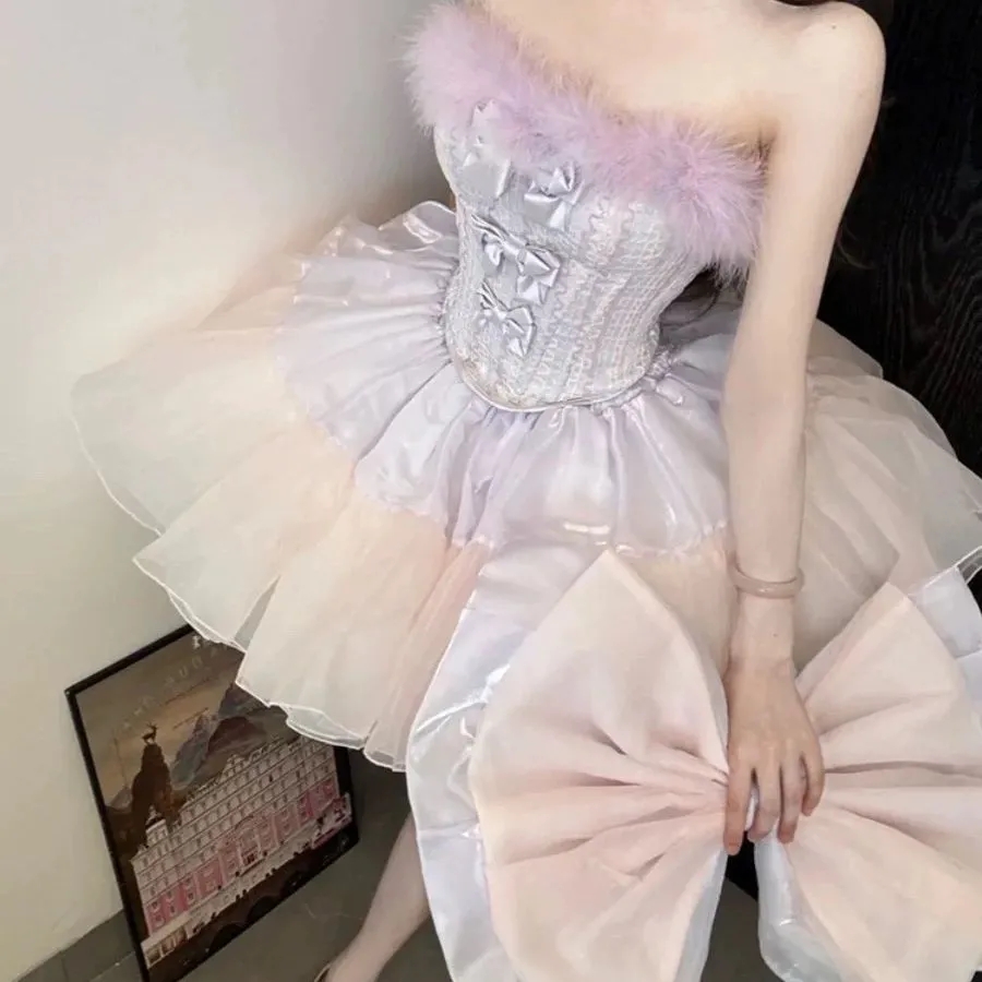 星黛心心愿性感甜美辣妹纯欲风气质上衣抹胸套装蓬蓬公主裙显瘦