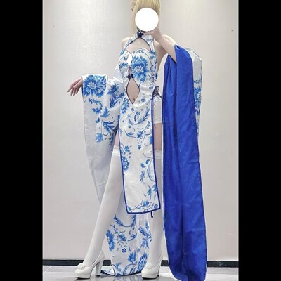阿尔托莉雅青花瓷旗袍cos服