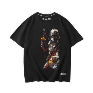 星球大战STAR WARS黑武士原力觉醒半袖衣服男达斯夏季潮流短袖T恤