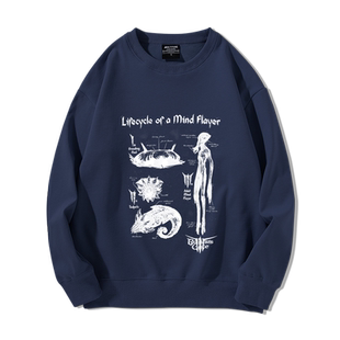 博德之门3游戏周边圆领卫衣阿斯代伦D20骰子数学公式秋冬男女衣服