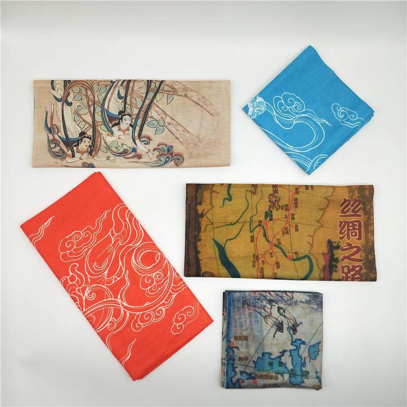 敦煌莫高窟博物馆文创纪念品丝绸之路脖套魔术巾隔壁徒步户外装备