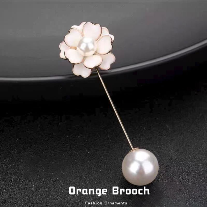 山茶花防走光扣一字针插针式高档胸针连衣裙外套开衫纽扣装饰品