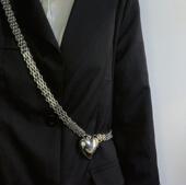 欧美金属潮长链夸张爱心腰链时尚 气质粗链条腰带配饰女收腰装 饰