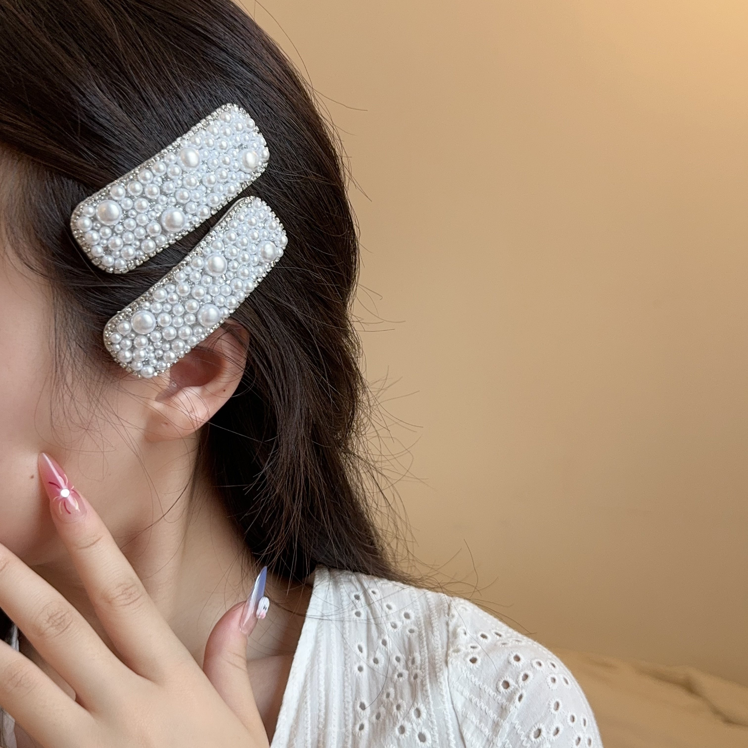 大小满天星珍珠发夹刘海夹发卡