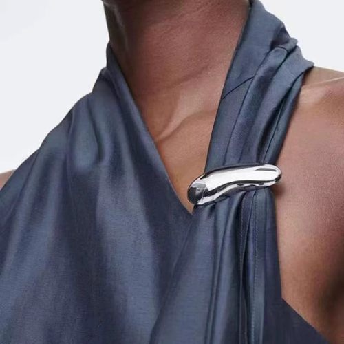 不规则椭圆形胸针别针金属丝巾扣