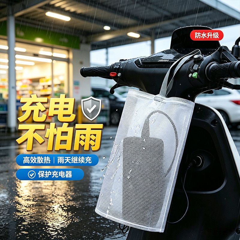 加厚双层悬挂充电器防水袋防水罩