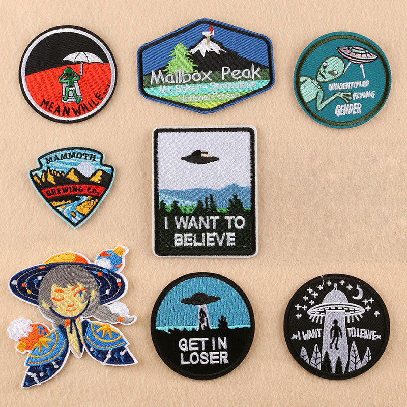 个性刺绣布贴牛仔裤羽绒衣装饰补丁贴花时尚徽章修补贴