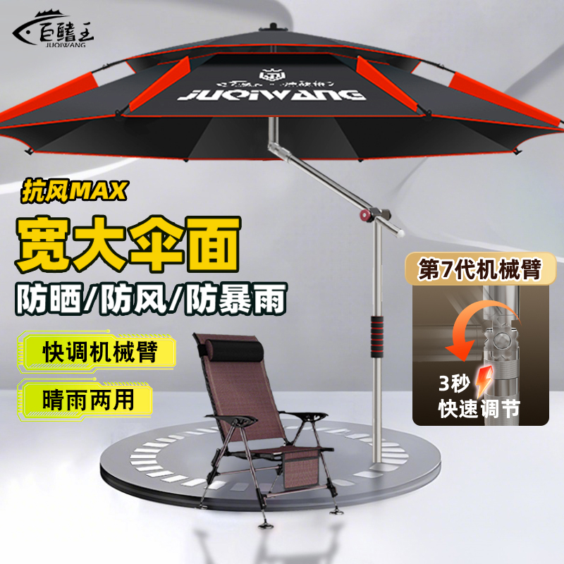 钓鱼伞2025新款机械臂遮阳大钓伞
