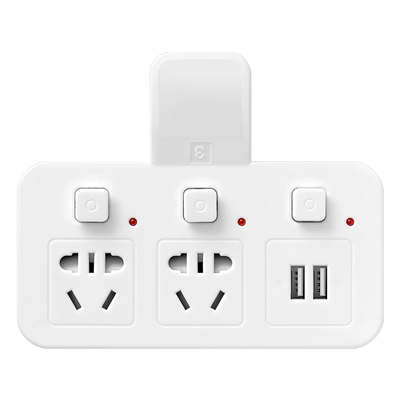 一转多孔带USB夜灯排插排接线板