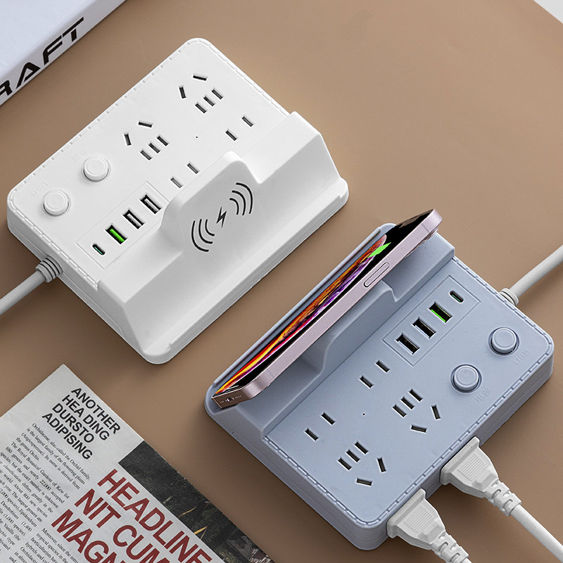 家用多功能排插创意手机无线充带usb插座家用插排立式拖接插线板,电子/电工,接线板,淘宝优惠券,粉丝福利购,淘宝优惠卷