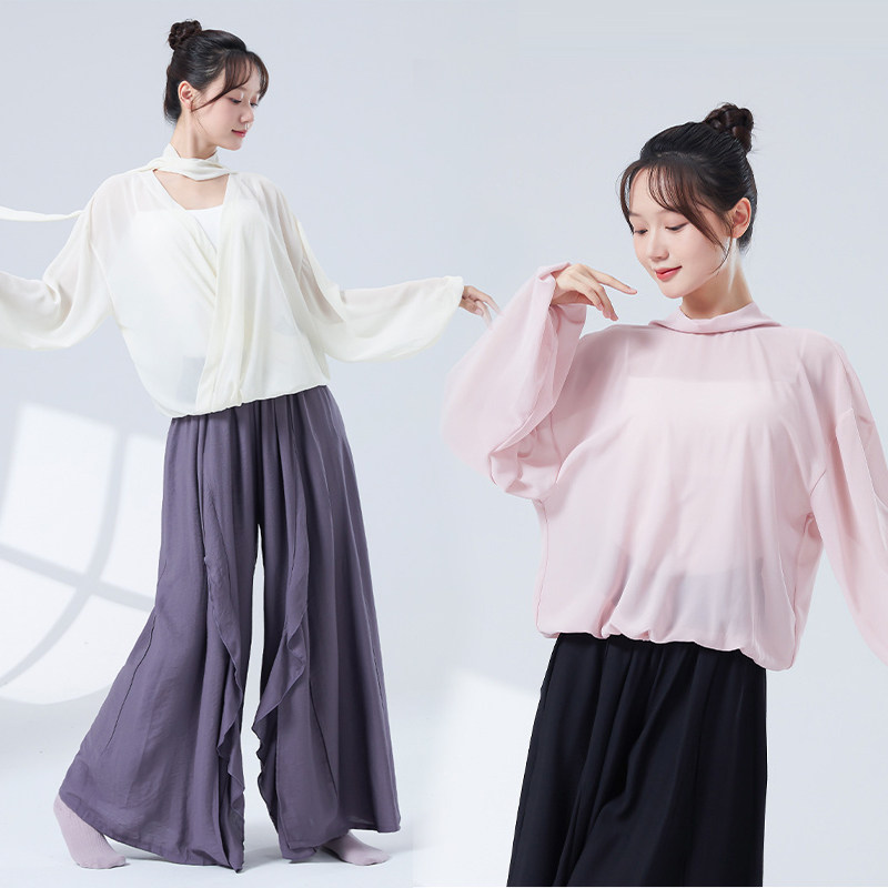 古典舞上衣女仙气宽松飘逸身韵服图片