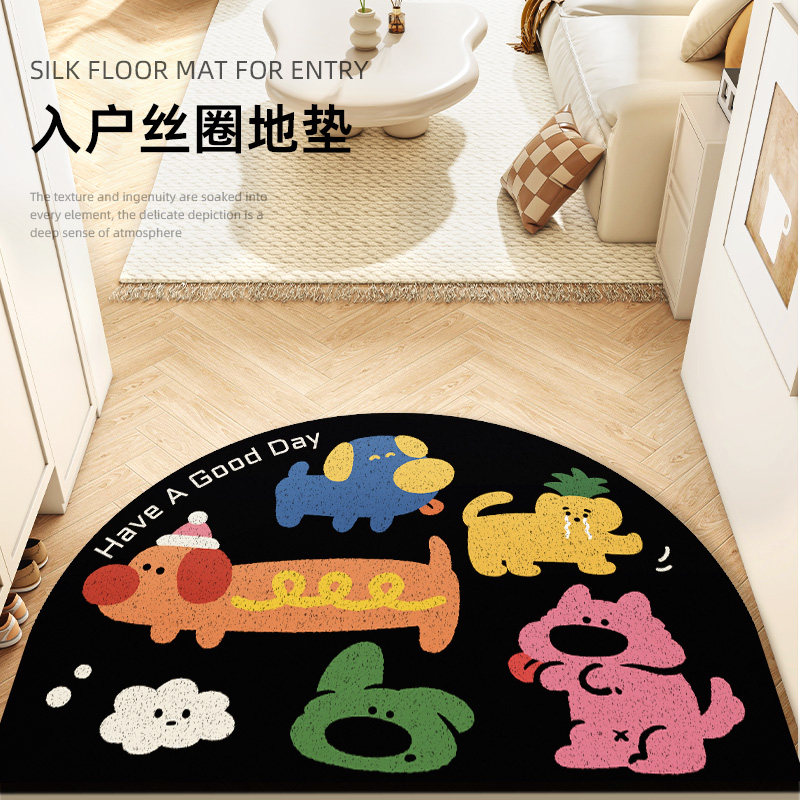 卡通入户丝圈地垫客厅除尘防滑小地毯大门蹭土耐脏免打理玄关垫,居家布艺,入户地垫,淘宝优惠券,粉丝福利购,淘宝优惠卷