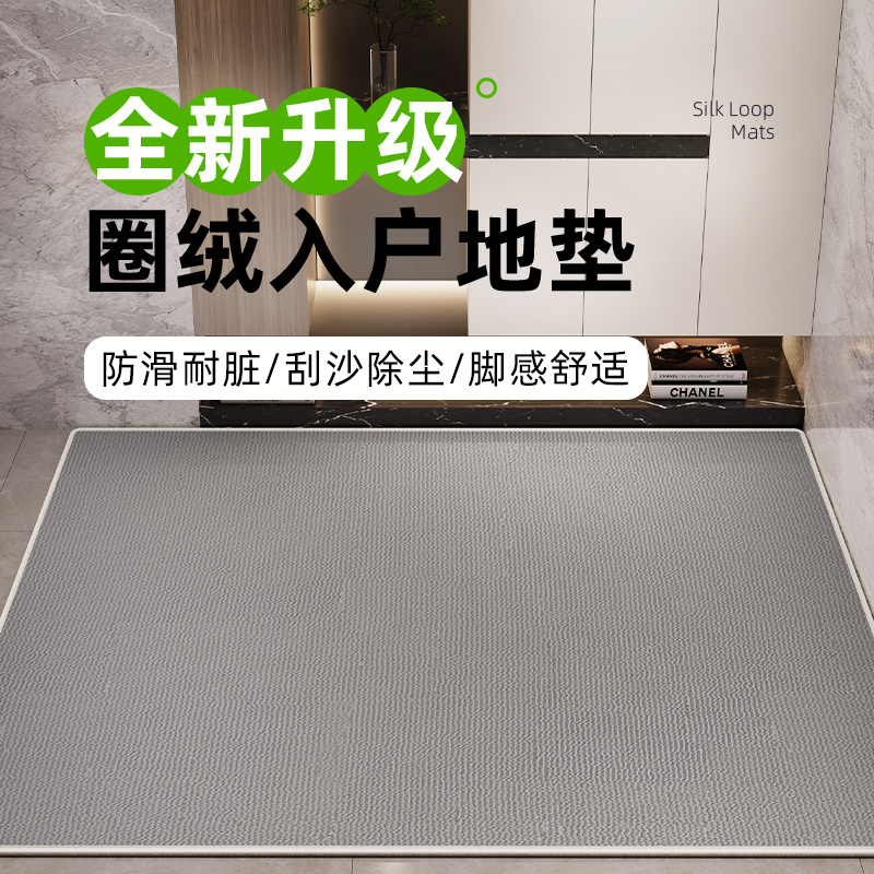 银色除尘防滑入户地垫