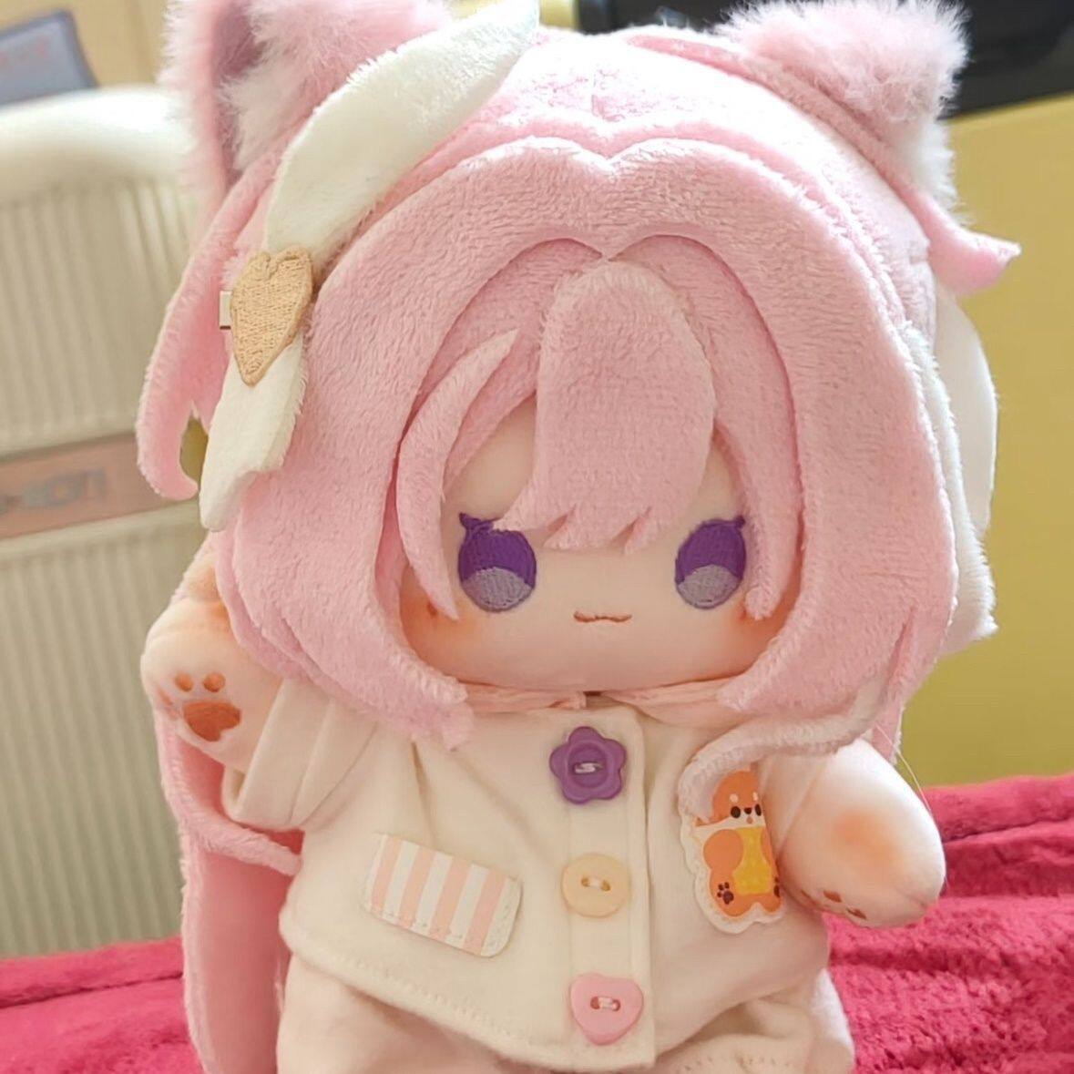 thumbnail for Limited time peach snow top milk jelly collapse 3 Elysia attributes 20cm cotton doll hair piece simple eyes