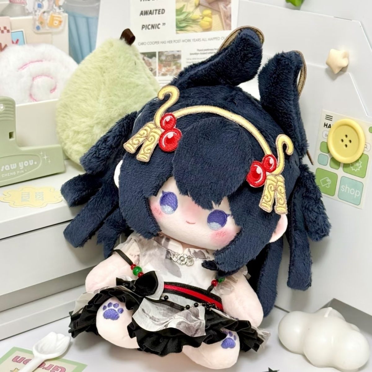 原创正版王者荣耀公孙离属性20cm棉花娃娃同款周边女生节日礼物