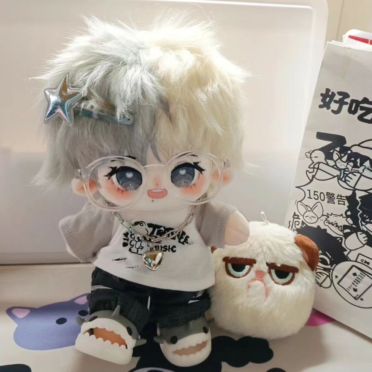 正版20cm华晨宇棉花娃娃日出花花