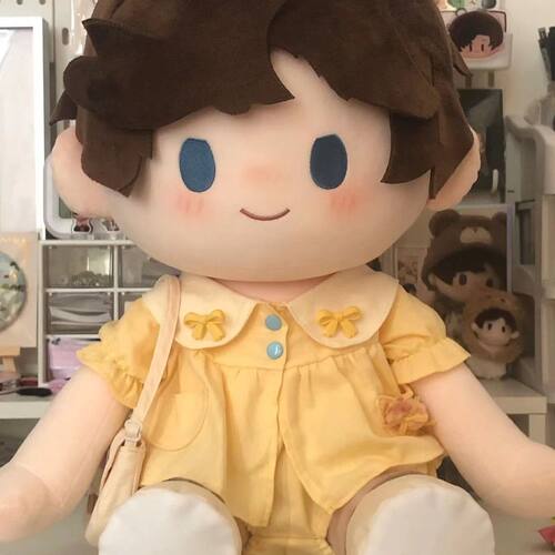 坐姿左然棉花娃娃40cm没事小狗未