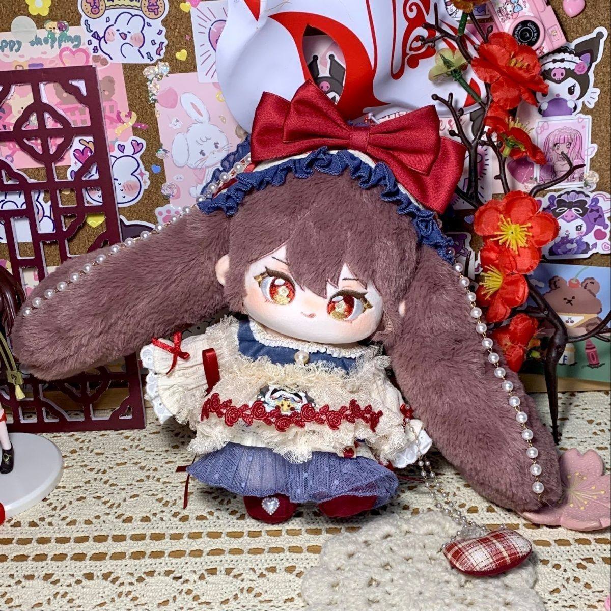 正版胡桃20cm棉花娃娃公仔换装属性玩偶公仔