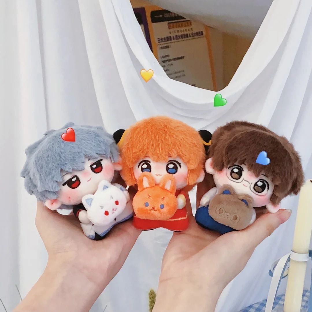 银魂原创正品10CM棉花娃娃抱抱体神乐坂田银时新八