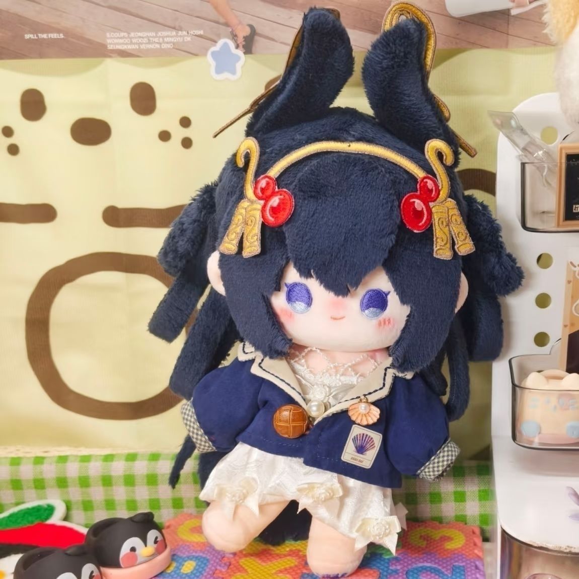 王者荣耀公孙离属性游戏周边20cm棉花娃娃送朋友阿离娃娃抽象