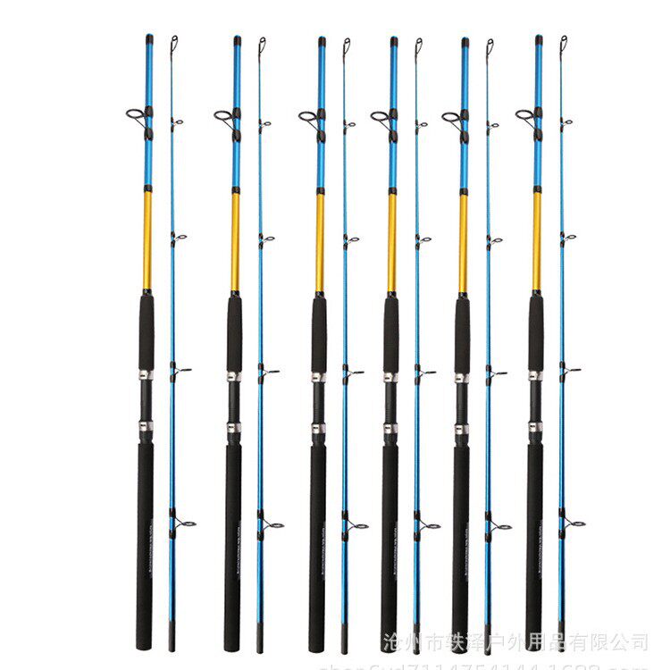 路亚竿MH调轻雷直柄插节杆打黑钓鱼杆海杆船钓竿海钓竿路滑竿外贸