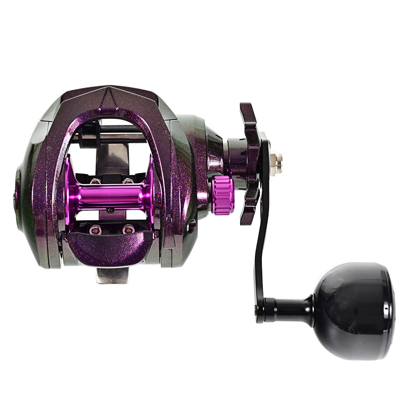 跨境宽体远投水滴轮大容量海钓船钓一键复位功能金属插板