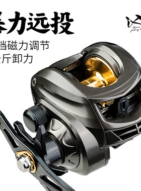 跨境新款AK水滴轮防炸线磁力刹远投水滴轮打黑路亚轮fishing reel