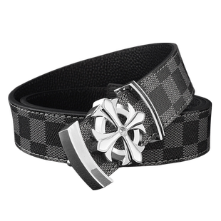 白色皮带男士青年韩版潮流少年平滑扣休闲腰带真皮百搭裤带发型师