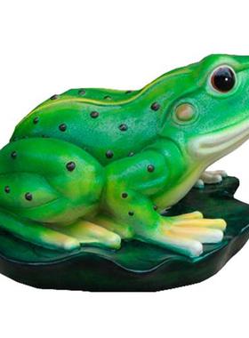 喷水大青蛙摆件花园户外动物仿真流水大天鹅模型雕塑庭院鱼池装饰
