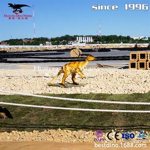玻璃钢恐龙雕塑模型公园绿地副栉龙雕塑装饰摆件儿童骑乘玩具.