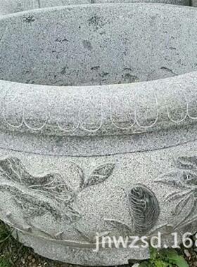 古代老石雕鱼缸图片大全山东制作仿古石质鱼缸价钱