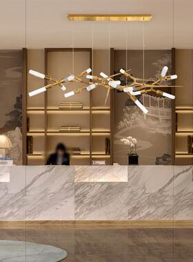 定制异形吊灯售楼部沙盘潜水艇装饰酒店大堂商场宴会厅玻璃管灯具