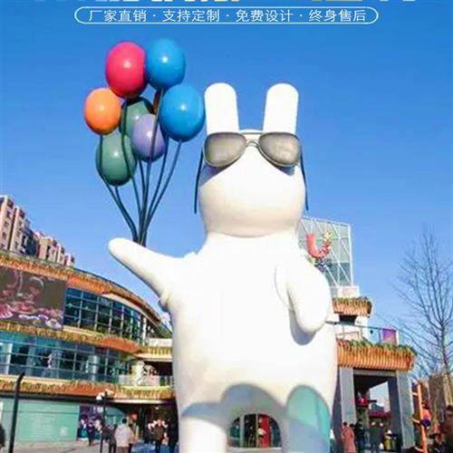 定制动物卡通不锈钢雕塑大型形象公仔商场商业街网红美陈摆件