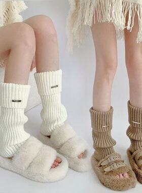 MOONCAT丨月亮猫加厚保暖日系针织袜袜套少女堆堆袜套鞋套小腿袜