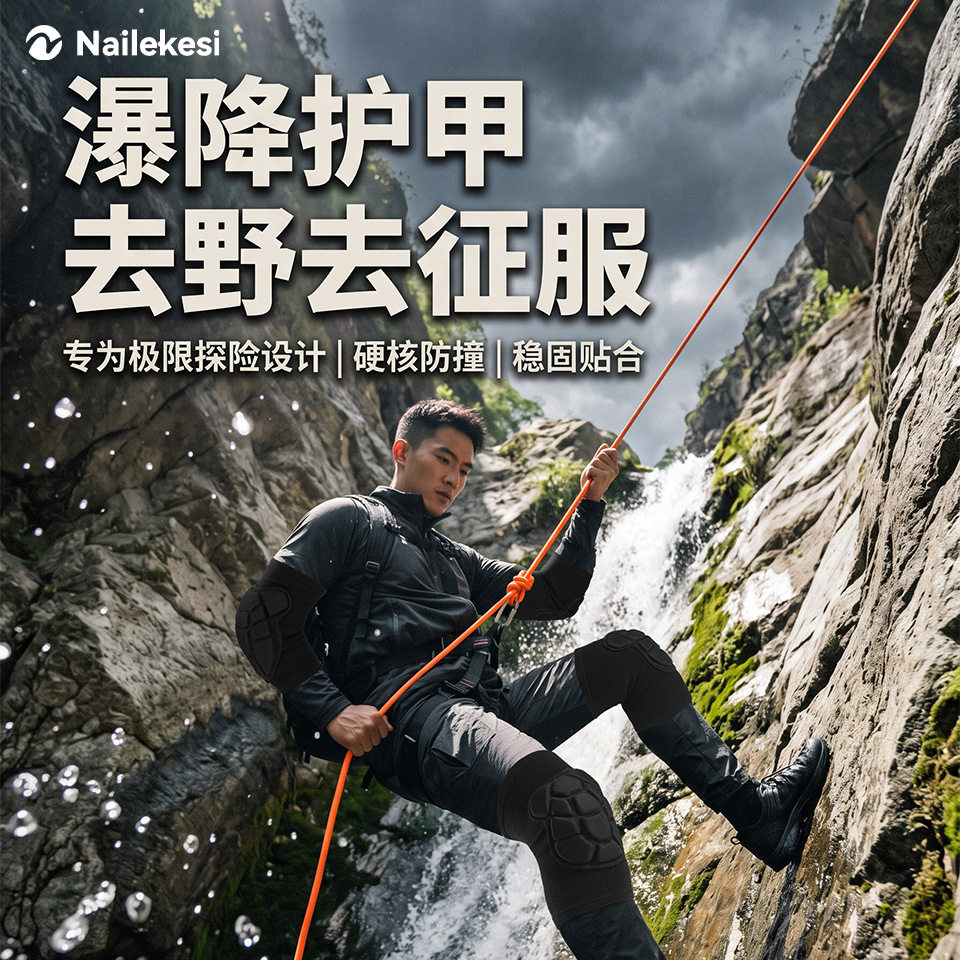 瀑降护膝护肘防撞防滑溯溪涉水野