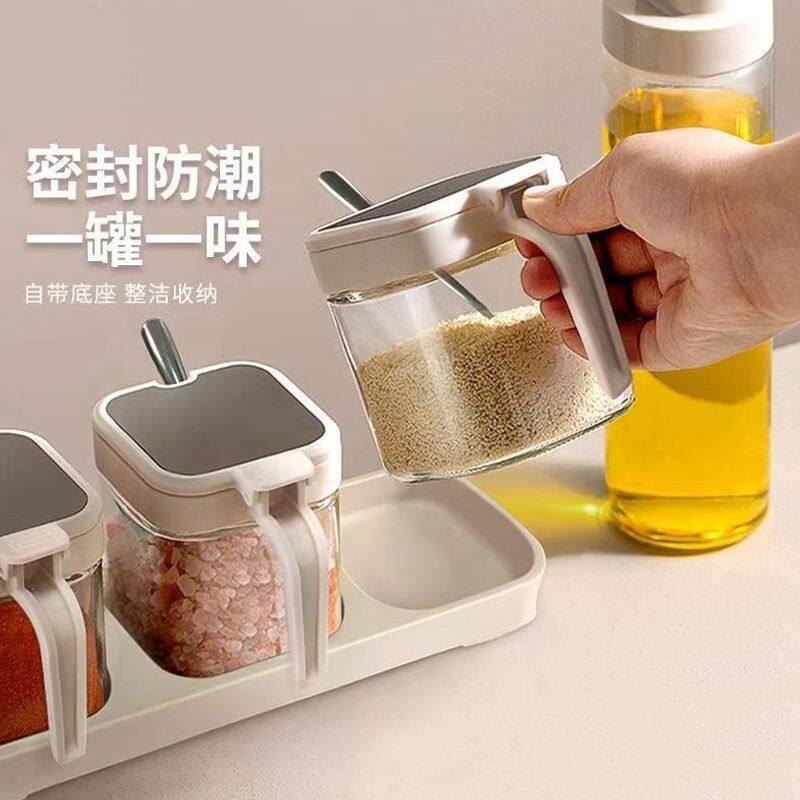 厨房调料罐盐罐玻璃调味罐味精调