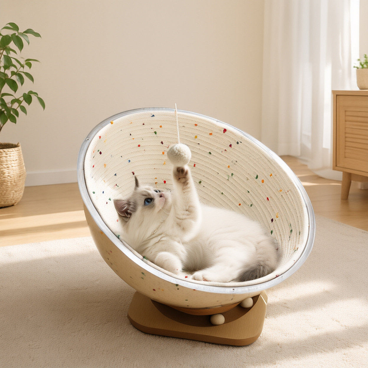 猫窝棉绳编织宠物狗狗睡床猫咪睡
