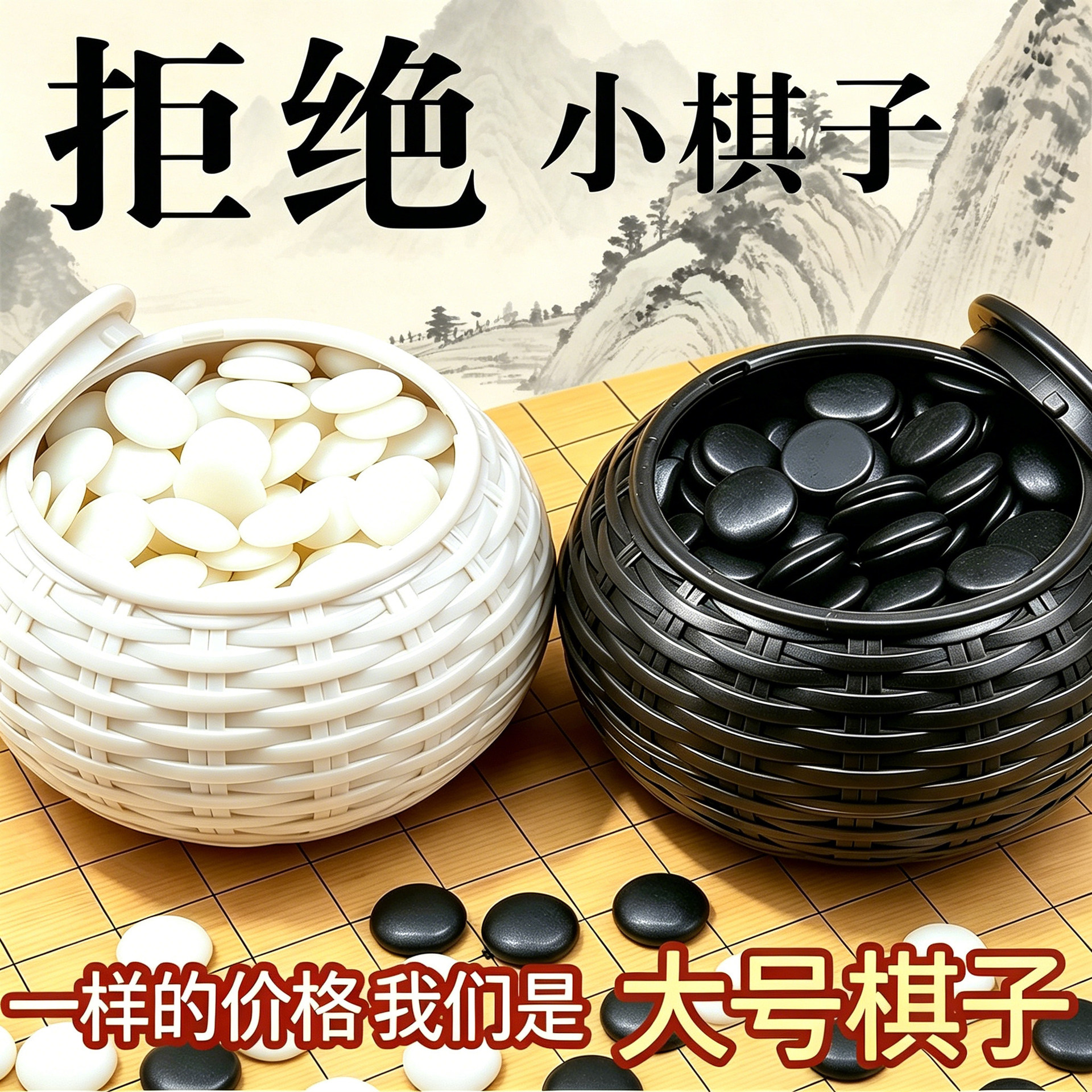 围棋五子棋套装儿童学生比赛折叠
